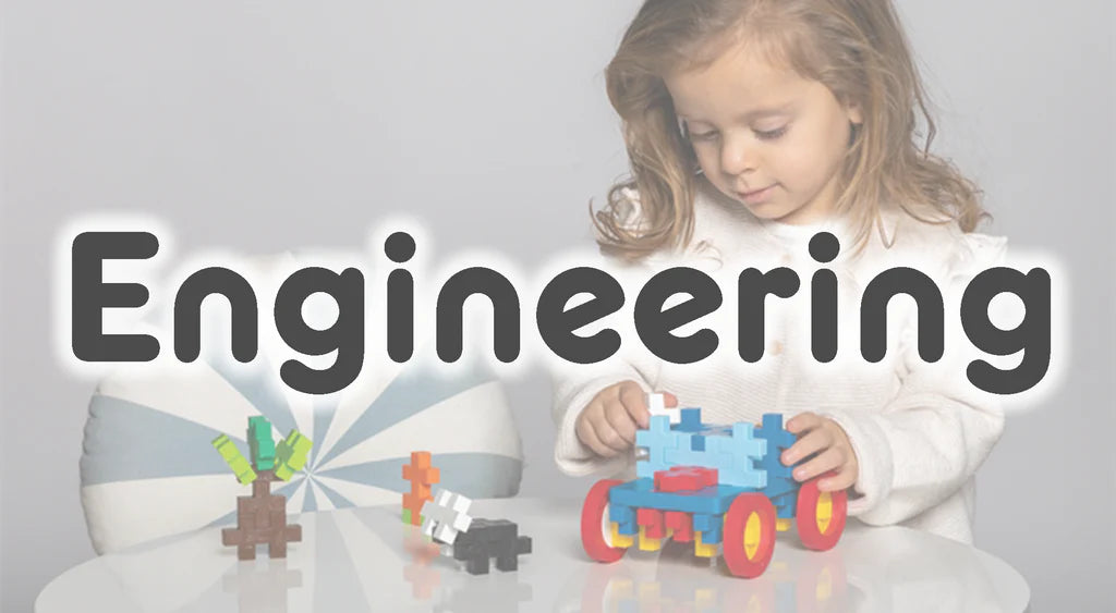 Engineering - child playing with plus plus